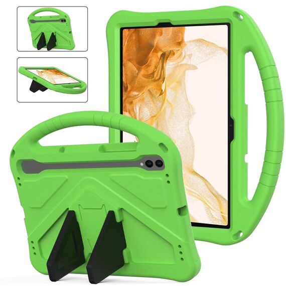 Per Samsung Galaxy Tab S8 Custodia per tablet antiurto EVA con supporto (verde)