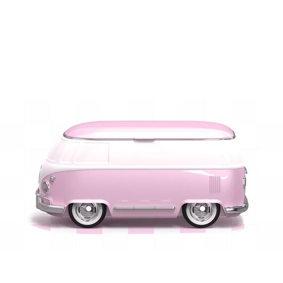 Pulitore automatico per occhiali ad ultrasuoni portatili a forma di bus (rosa)