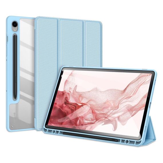 Custodia per tablet in pelle antiscivolo per Samsung Galaxy Tab S9 DUX DUCIS TOBY Series con funzione Sleep / Wake-up (blu)