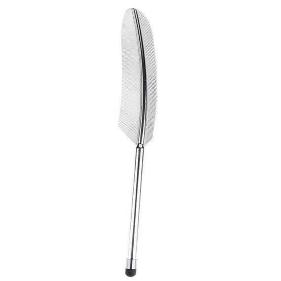 Penna stilo con piuma elettrolitica (argento)