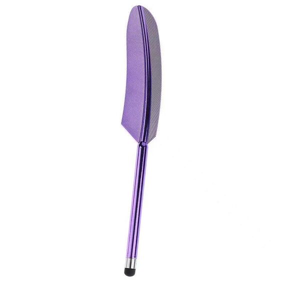 Penna stilo con piuma elettrolitica (viola)