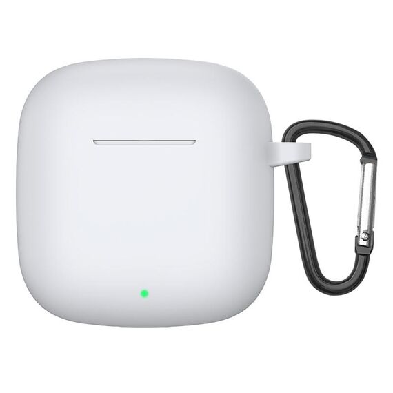 Custodia protettiva per auricolari in silicone antiurto per Huawei Freebuds SE2 con gancio (bianco)