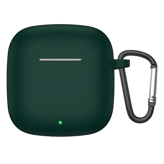 Custodia protettiva per auricolari in silicone antiurto per Huawei Freebuds SE2 con gancio (verde scuro)