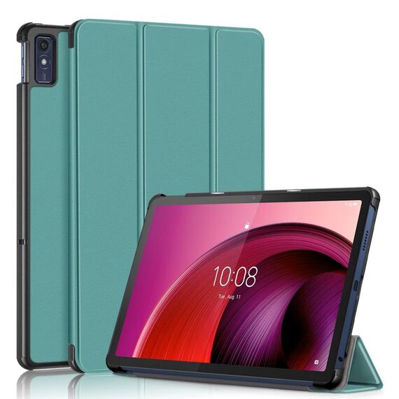 Per Lenovo Tab M10 5G 10.6 Custodia per tablet in pelle pieghevole a 3 pieghe (verde)