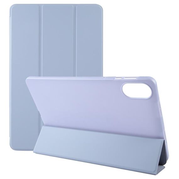 Per Honor Pad X9 / X8 Pro Custodia per tablet pieghevole in pelle tinta unita a 3 pieghe (lavanda)