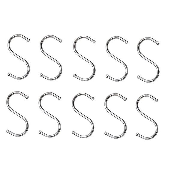 4 pezzi piccoli ganci multifunzionali in acciaio inossidabile Gancio a forma di S in metallo