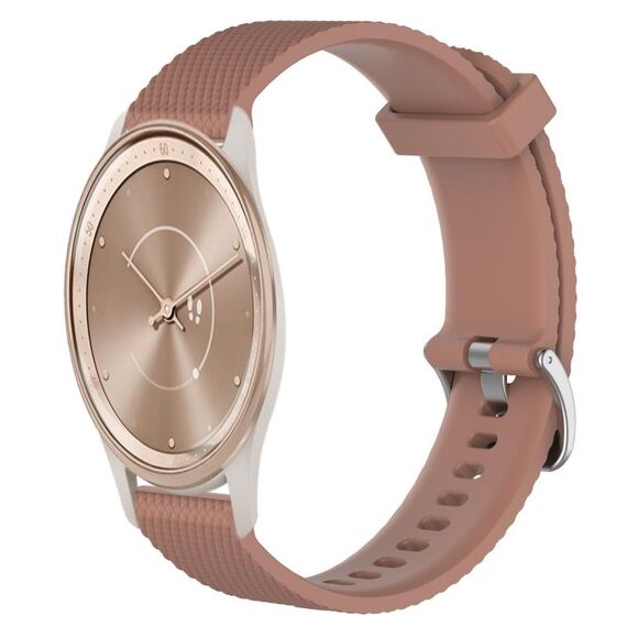 Per GarminMove Trend Cinturino per orologio in silicone strutturato con diamanti da 20 mm (marrone)