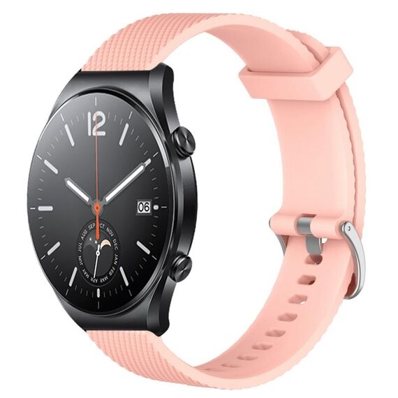 Per Xiaomi Mi Watch S1 Cinturino in silicone testurizzato con diamanti da 22 mm (rosa)