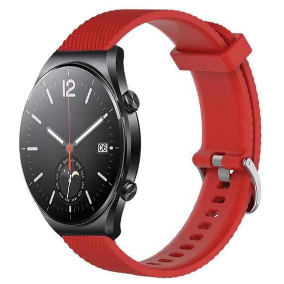 Per Xiaomi Mi Watch S1 Cinturino in silicone testurizzato con diamanti da 22 mm (rosso)