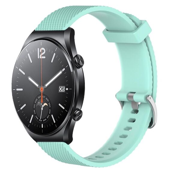 Per Xiaomi Mi Watch S1 Cinturino per orologio in silicone strutturato con diamanti da 22 mm (verde acqua)