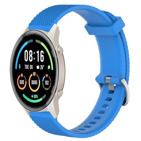 Per Xiaomi Mi Watch Sport 22mm Cinturino in silicone testurizzato con diamanti (cielo blu)
