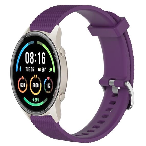 Per Xiaomi Mi Watch Sport Cinturino per orologio in silicone testurizzato con diamanti da 22 mm (viola)