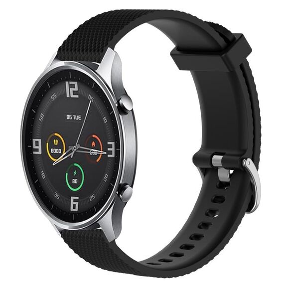 Per Xiaomi Mi Watch Color 22mm Cinturino in silicone testurizzato con diamanti (nero)