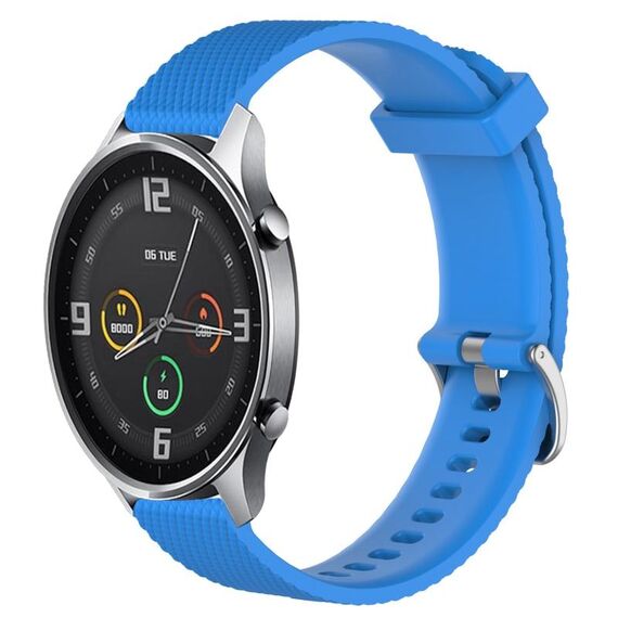 Per Xiaomi Mi Watch Color 22mm Cinturino in silicone testurizzato con diamanti (blu cielo)