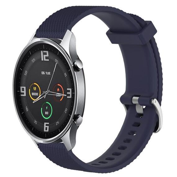 Per Xiaomi Mi Watch Color 22mm Cinturino in silicone testurizzato con diamanti (blu notte)