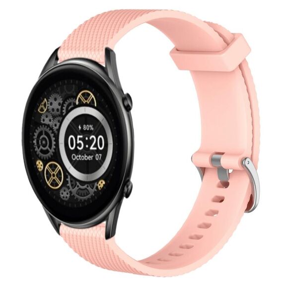 Per Xiaomi Haylou RT2 LS10 Cinturino per orologio in silicone testurizzato con diamanti da 22 mm (rosa)
