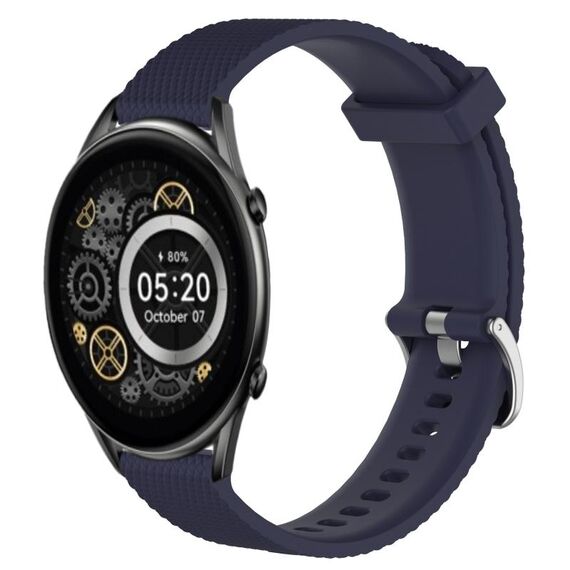 Per Xiaomi Haylou RT2 LS10 Cinturino per orologio in silicone testurizzato con diamanti da 22 mm (blu notte)