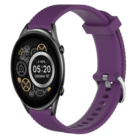 Per Xiaomi Haylou RT2 LS10 Cinturino per orologio in silicone testurizzato con diamanti da 22 mm (viola)