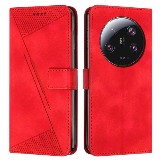 Per Xiaomi 13 Ultra Dream Custodia in pelle a triangolo con cordino (rosso)