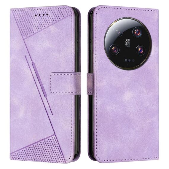 Per Xiaomi 13 Ultra Dream Custodia in pelle a triangolo con cordino (viola)