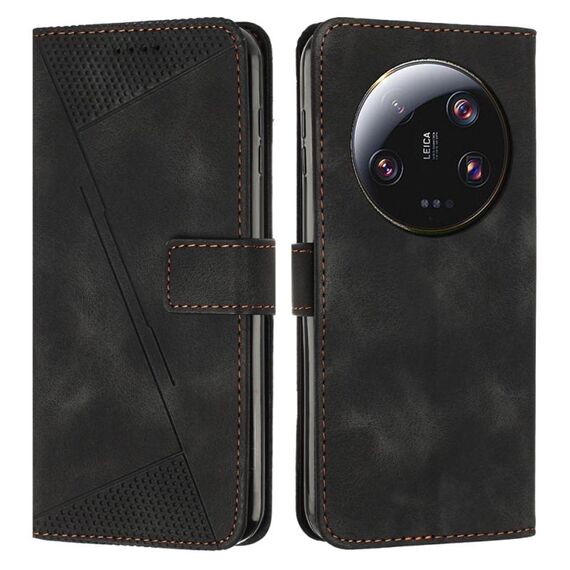 Per Xiaomi 13 Ultra Dream Custodia in pelle a triangolo con cordino (nero)