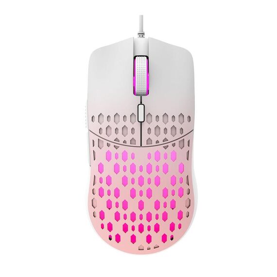 Mouse cablato luminoso colorato HXSJ S500 3600 DPI, lunghezza cavo: 1,5 m (rosa)