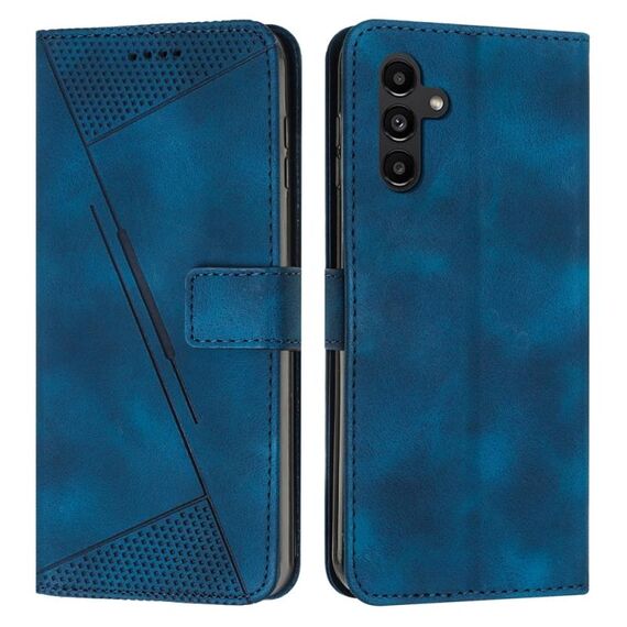 Custodia in pelle per Samsung Galaxy S23 FE 5G Dream Triangle con cordino (blu)