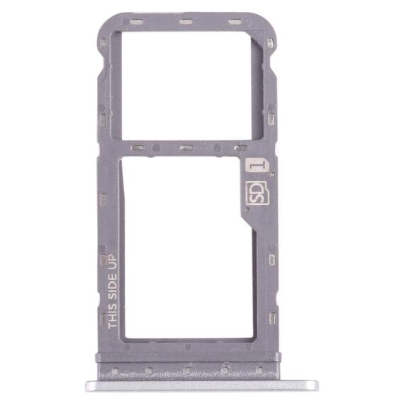 Vassoio scheda SIM per Motorola Moto G Power 2021 + vassoio scheda Micro SD (argento)