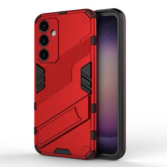 Per Samsung Galaxy S23 FE 5G Punk Armor 2 in 1 PC + custodia per telefono antiurto in TPU con supporto invisibile (rosso)