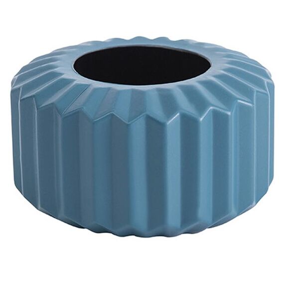 Vaso semplice in PE Contenitore per composizioni floreali bagnate e secche Contenitore per piante con smalto decorativo Resistente al wrestling (Blu mare)