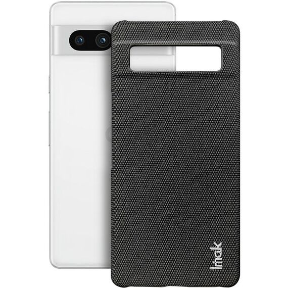 Per Google Pixel 7a serie imak Ruiyi Texture in tessuto PU + custodia per telefono PC (nera)
