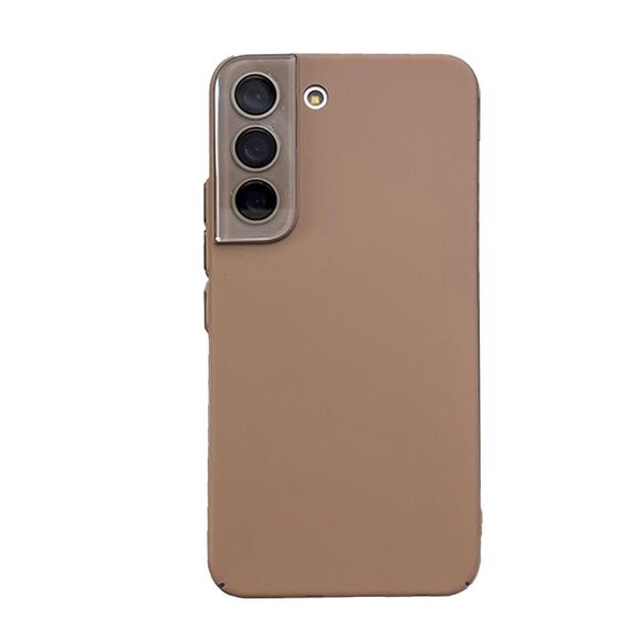 Per Samsung Galaxy S23+ 5G Custodia rigida in pelle per PC all-inclusive (cachi)