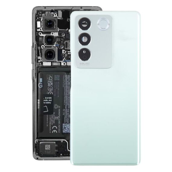 Per vivo V27 / V27 Pro Cover posteriore batteria originale con copriobiettivo fotocamera (verde)