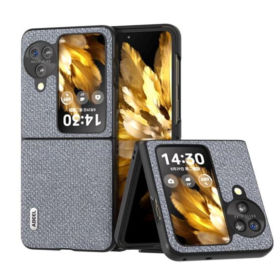 Per OPPO Find N3 Flip Diamond ABEEL Custodia per telefono con bordo nero (Jewel Black)