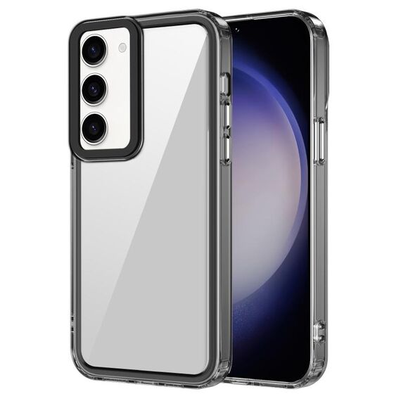 Per Samsung Galaxy S23 5G Custodia per telefono antiurto in acrilico trasparente + TPU (nero trasparente)