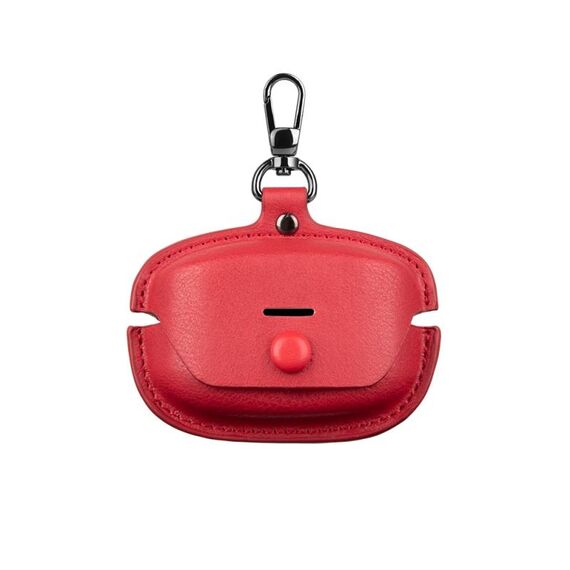 Custodia protettiva per auricolari TWS in pelle Sony WF-1000XM4 con gancio (rosso)