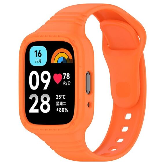 Per Redmi Watch 3 cinturino in silicone attivo integrato completamente chiuso (arancione)