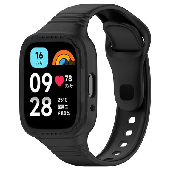 Per Redmi Watch 3 cinturino in silicone attivo integrato completamente chiuso (nero)