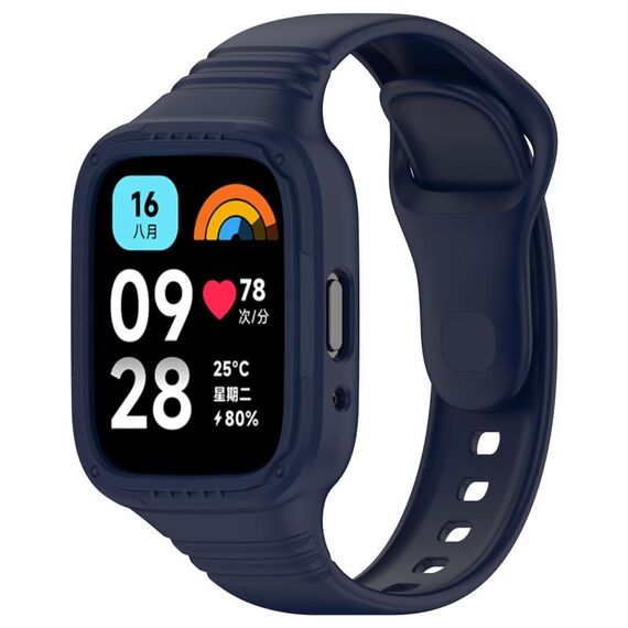 Per Redmi Watch 3 cinturino in silicone attivo integrato completamente chiuso (blu inchiostro)