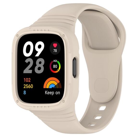 Per Redmi Watch 3 cinturino in silicone integrato completamente chiuso (bianco avorio)