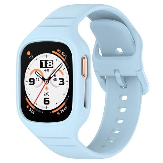 Per Honor Watch 4 cinturino in silicone integrato completamente chiuso (azzurro)