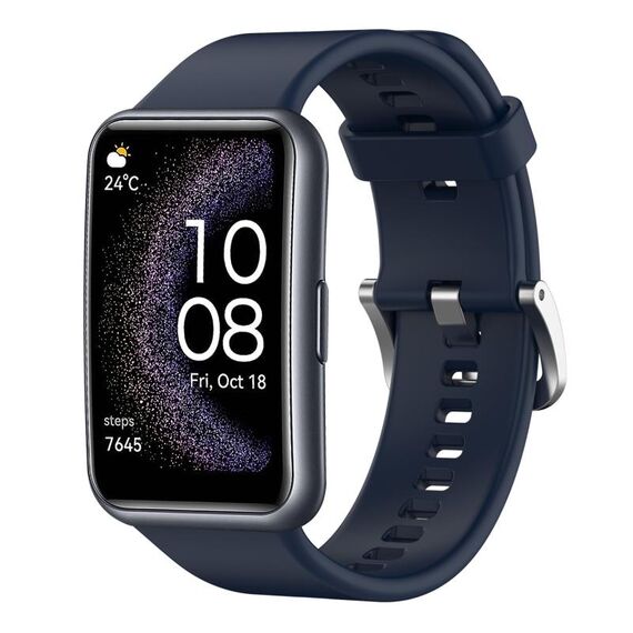 Per Huawei Watch Fit cinturino in silicone tinta unita edizione speciale (blu notte)