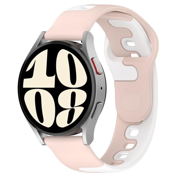 Per cinturino in silicone bicolore GarminMove Trend da 20 mm (rosa + bianco)