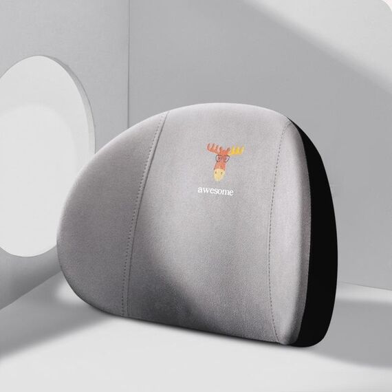 Cuscino per la colonna vertebrale del sedile del cuscino del collo in memory foam per auto, colore: supporto lombare grigio