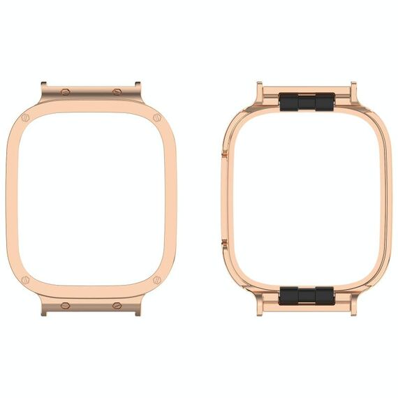 Per Xiaomi Redmi Watch 3 / Mi Watch Lite 3 Custodia protettiva per orologio con struttura in metallo (oro rosa)