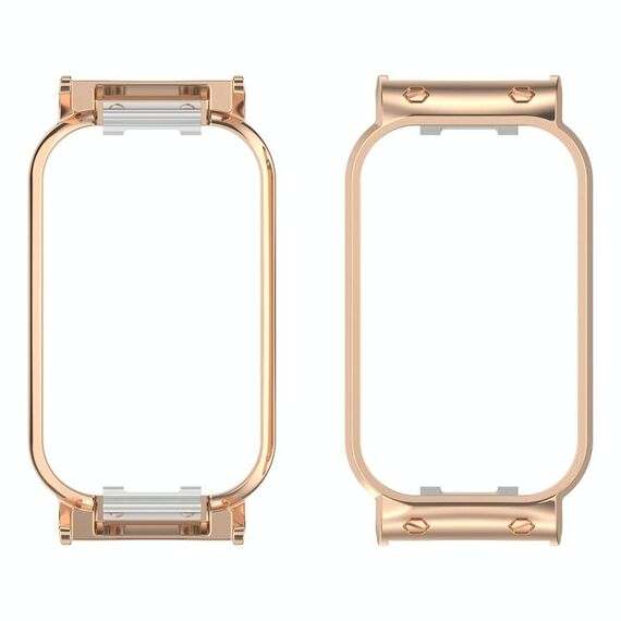 Custodia protettiva per orologio con telaio in metallo Redmi Band 2 (oro rosa)