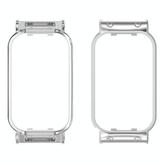 Custodia protettiva per orologio con telaio in metallo Redmi Band 2 (argento)