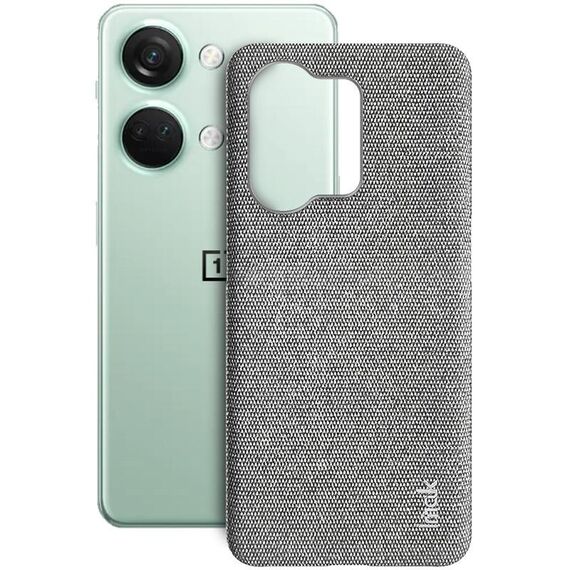 Per OnePlus Ace 2V / Nord 3 5G serie imak Ruiyi Texture in tessuto PU + custodia per telefono PC (grigio chiaro)