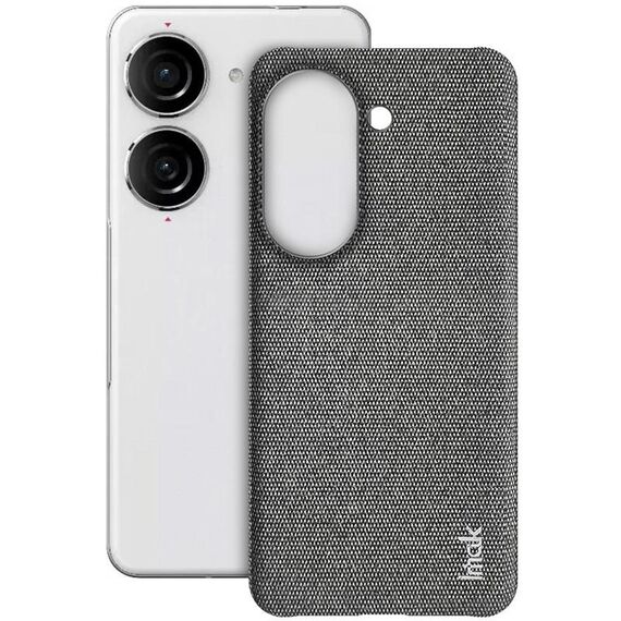 Per Asus Zenfone 9 / Zenfone10 5G imak Ruiyi Series Texture in tessuto PU + custodia per PC (grigio scuro)