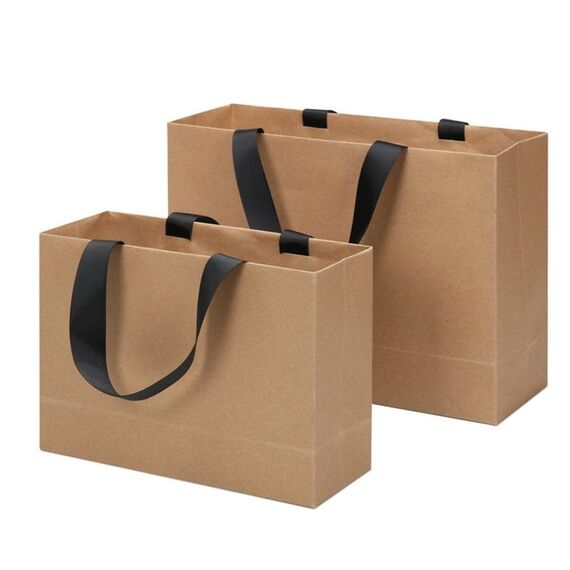 Borsa a mano in carta kraft Buff Shopping, taglia: M
